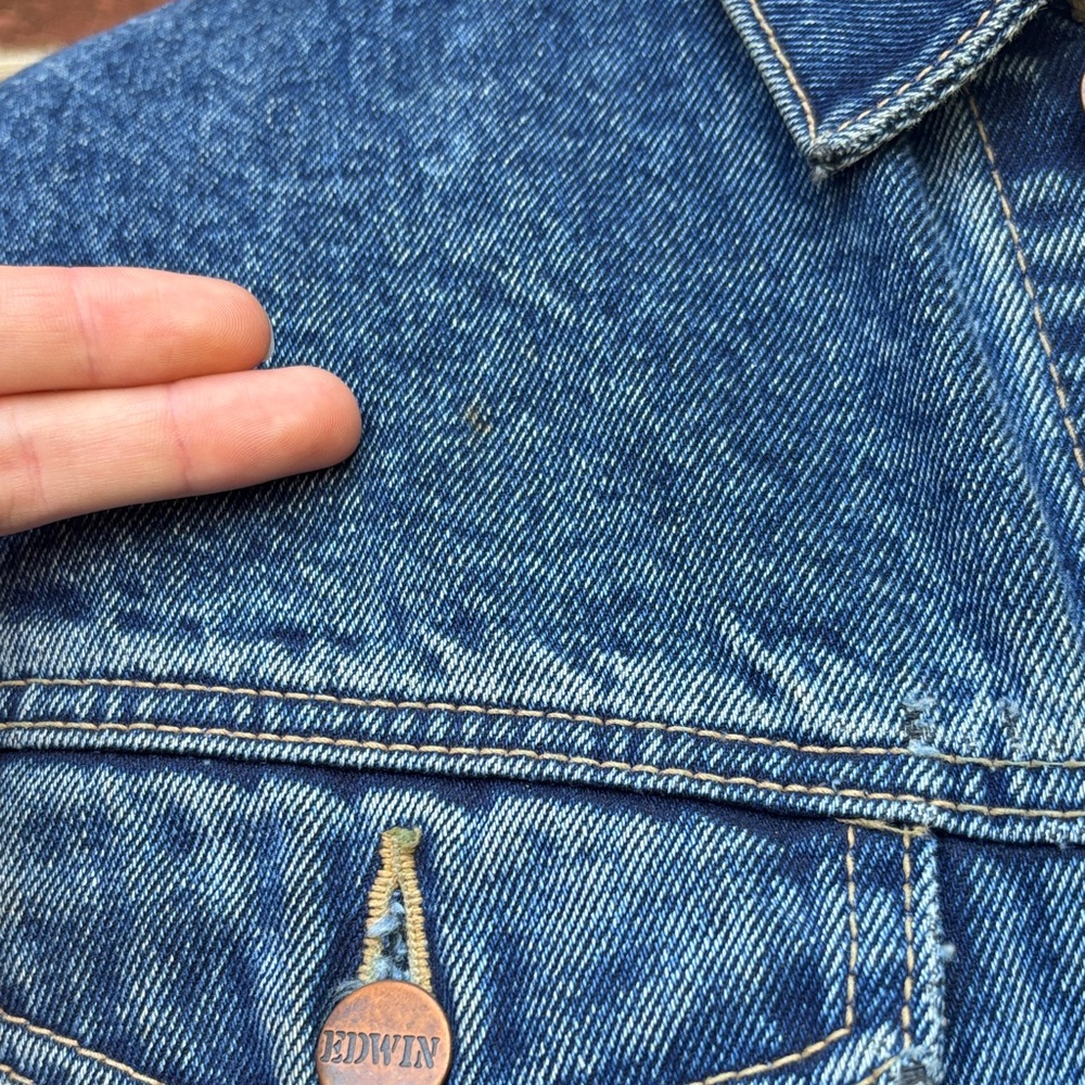Edwin Blue Trucker Denim Jean Jacket Japanese - Picture 7 of 9